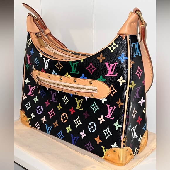 Louis Vuitton Handbags - Louis Vuitton Black Multicolor Boulogne Takashi Murakami Multicolour